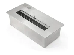 Chimenea de bioetanol JEFFERSON, biochimenea de pie, color blanco, L 89,5 x H 90,5 x P 28