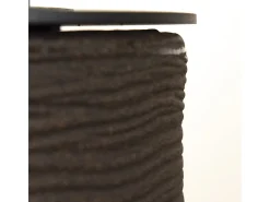 Chimenea de bioetanol RAFFAELLO Terra Marrone, brasero de suelo para interior y exterior, d.35 x h.55