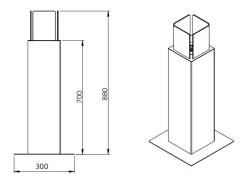 Chimenea de jardín de bioetanol para exterior Capri 70 Black