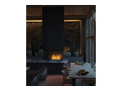 Chimenea de vapor de agua empotrada Corner R800 con llama multicolor, efecto 3D y control mediante app, depósito de 1,2 l - 80 cm