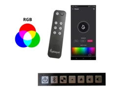 Chimenea de vapor de agua empotrada Corner R800 con llama multicolor, efecto 3D y control mediante app, depósito de 1,2 l - 80 cm