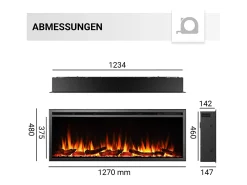 Chimenea eléctrica BALDERIA Atalanta 50 - Chimenea empotrable - Negro