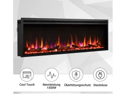 Chimenea eléctrica BALDERIA Atalanta 50 - Chimenea empotrable - Negro