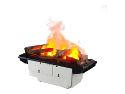 Chimenea eléctrica BALDERIA Ikaros - Chimenea de pie - Aspecto hormigón