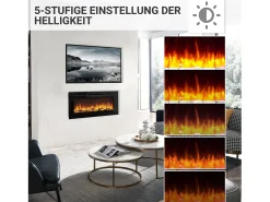 Chimenea eléctrica BALDERIA Fiamma 40 - Chimenea empotrable - Negro