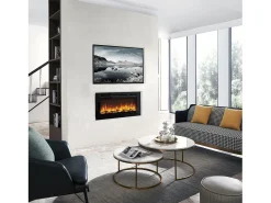 Chimenea eléctrica BALDERIA Fiamma 40 - Chimenea empotrable - Negro