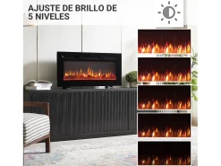 Chimenea eléctrica BALDERIA Leif 36 - 3 en 1 - Negro