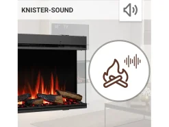 Chimenea eléctrica BALDERIA Athena smart 72 - Chimenea empotrable - Negro