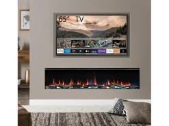 Chimenea eléctrica BALDERIA Athena smart 72 - Chimenea empotrable - Negro