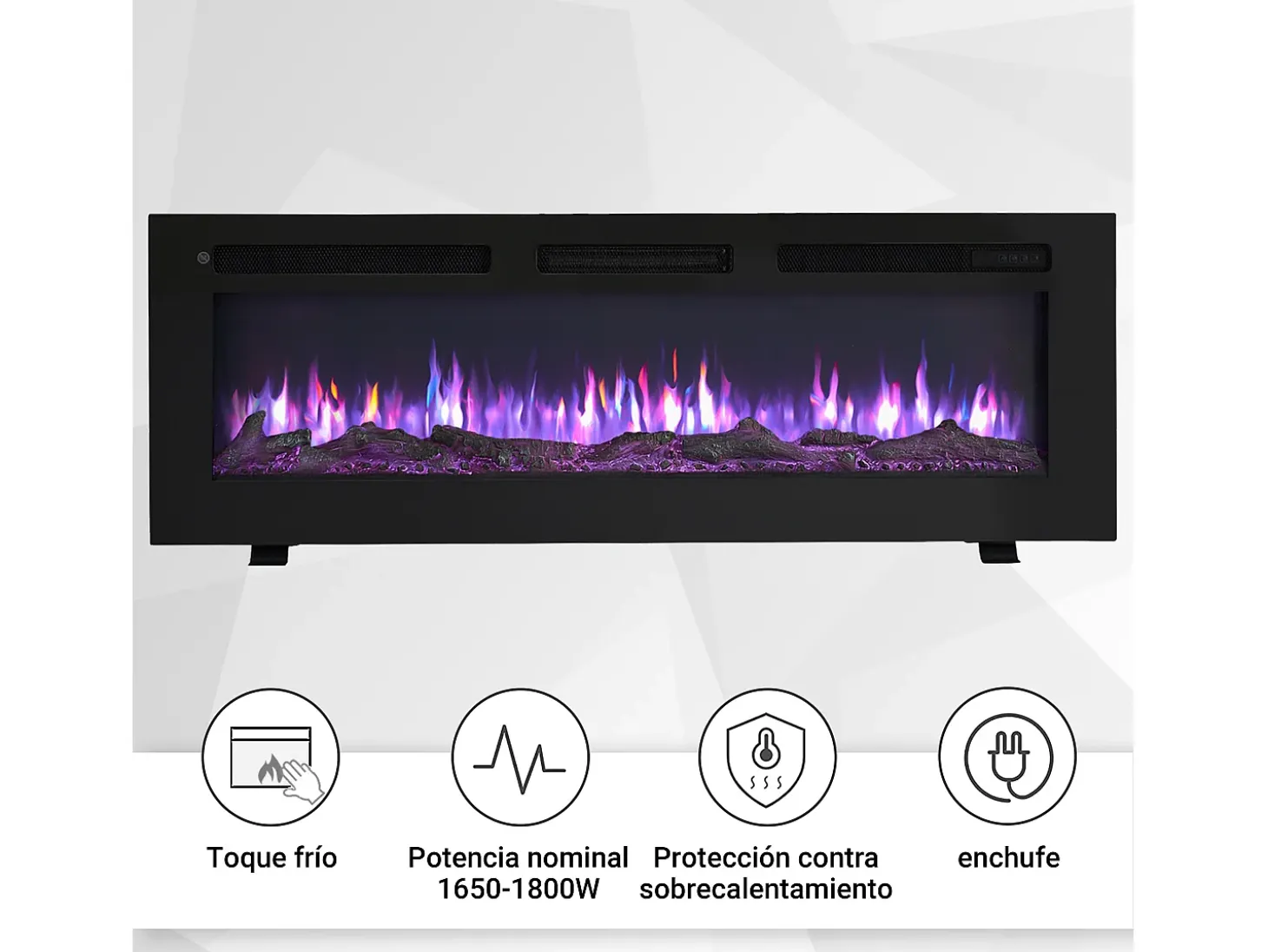 Chimenea eléctrica BALDERIA Leif 50 - 3 en 1 - negro