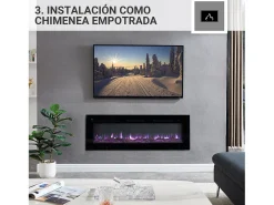 Chimenea eléctrica BALDERIA Leif 50 - 3 en 1 - negro