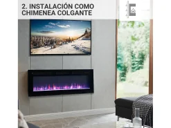 Chimenea eléctrica BALDERIA Leif 50 - 3 en 1 - negro