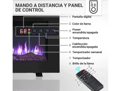 Chimenea eléctrica BALDERIA Leif 50 - 3 en 1 - negro