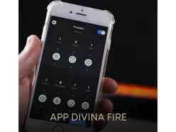 Chimenea eléctrica con quemador de vapor de agua 3D APP Inserto incorporado 75 PRO-LINE