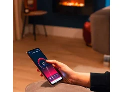 Chimenea eléctrica decorativa Ready Warm 2650 Curved Flames Connected Cecotec 2000W control vía App