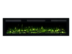 Chimenea eléctrica MONARCH 152 - fuego premium - de pared y empotrados - 152x13x35 cm - chimenea LED con calefacción 900/1800 W