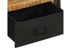 Claire-Aurore Mueble de TV madera maciza de mango 120x30x40 cm