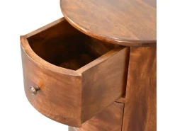 Cómoda Chestnut Drum con 3 cajones