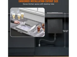 Cofre de Hielo SucceBuy, 45,7 x 30,5 x 36,5 cm, en Acero Inoxidable, con Tapón, Baño de Hielo