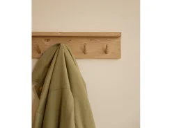 Colgador de pared de madera maciza en tono roble medio de 61x9,5cm - KATE - DECOWOOD