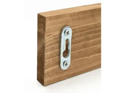 Colgador de pared de madera maciza en tono roble oscuro de 61x5cm - KATE - DECOWOOD