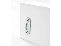 Colgador de pared de madera maciza en tono blanco de 61x9,5cm - KATE - DECOWOOD