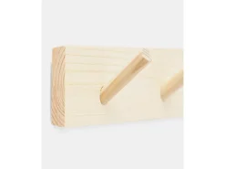 Colgador de pared de madera maciza en tono natural de 61x5cm - KATE - DECOWOOD