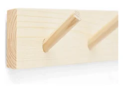 Colgador de pared de madera maciza en tono natural de 61x5cm - KATE - DECOWOOD