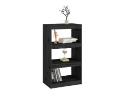 Colgate Estantería/divisor de espacios madera pino negro 60x30x103,5 cm
