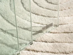 Conjunto 3 mesas de centro de cristal curvado MINKA