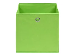 Conjunto de 4 Cajas de Almacenamiento Plegables de Tela No Tejida Verde 28x28x28 cm