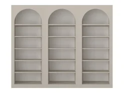 Conjunto de 3 estanterías con 6 estantes - Beige - CYMORA