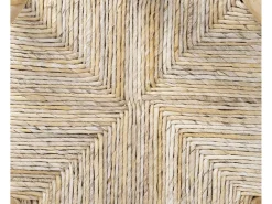 Conjunto de 2 taburetes de bar de teca y mimbre - Natural - POGIANA