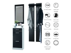 Conjunto de armario Loret V2 Mini, Carcasa en blanco mate / Frente en blanco mate