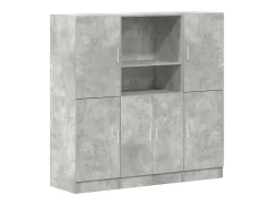 Conjunto de gabinetes de cocina de 3 piezas en gris hormigón