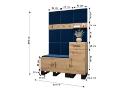 Conjunto de guardarropa Artin 5 196/126/46 (Roble/Manila 16)