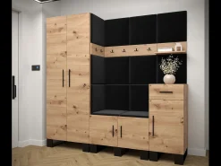 Conjunto de guardarropa Artin 1 196/200/46 (Roble/Manila 18)