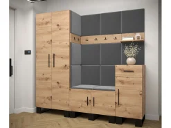 Conjunto de guardarropa Artin 1 196/200/46 (Roble/Manila 16)