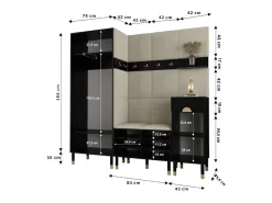 Conjunto de guardarropa Palermo 1 200/200/46 (Kashmir/Poso 60)
