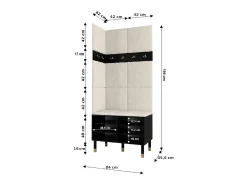 Conjunto de guardarropa Palermo 11 200/84/46 (Kashmir/Poso 100)