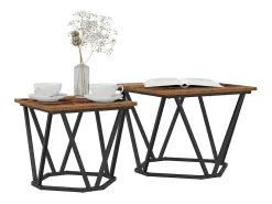 Conjunto de mesas auxiliares 2 piezas Madera reciclada