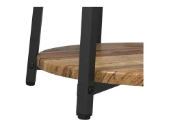 Conjunto de mesas auxiliares 2 piezas Madera vieja y Negro