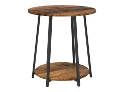 Conjunto de mesas auxiliares 2 piezas Madera vieja y Negro