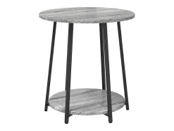 Conjunto de mesas auxiliares 2 piezas Gris sonoma y Negro