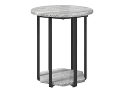 Conjunto de mesas auxiliares 2 piezas Gris sonoma y Negro