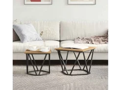 Conjunto de mesas auxiliares 2 piezas Roble artisan