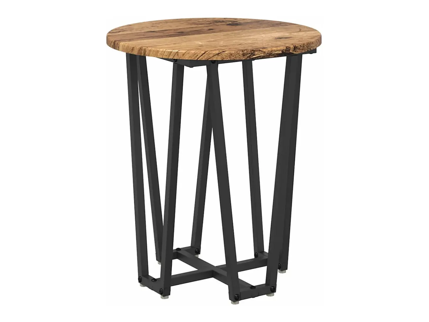 Conjunto de mesas auxiliares 2 piezas Madera vieja y Negro