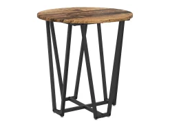 Conjunto de mesas auxiliares 2 piezas Madera vieja y Negro
