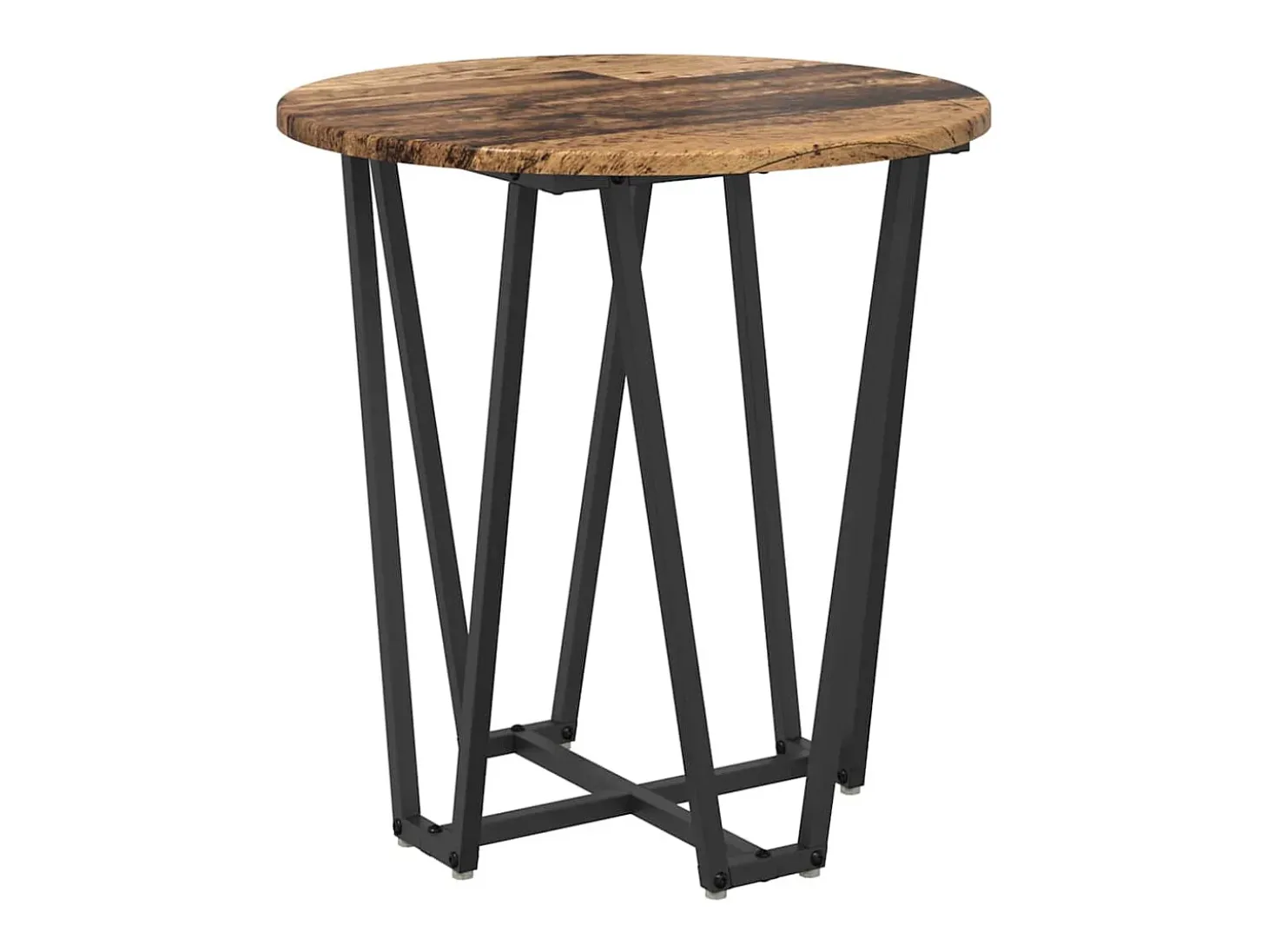 Conjunto de mesas auxiliares 2 piezas Madera vieja y Negro