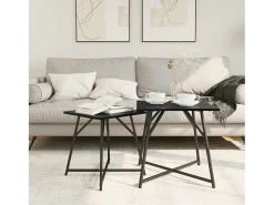 Conjunto de mesas auxiliares 2 piezas Roble negro 50 x 50 x 50 cm